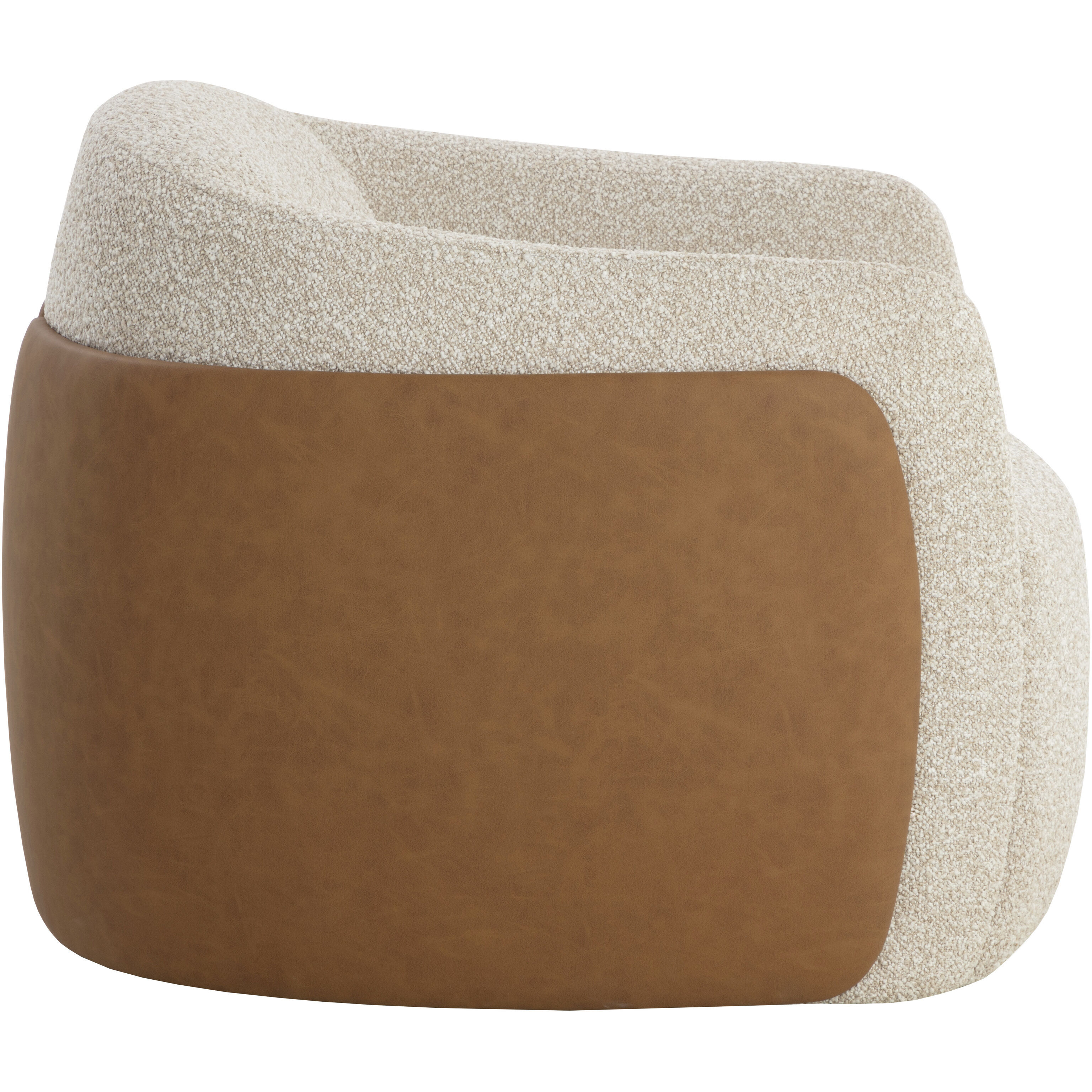 Caris Santa Cruz Oatmeal / Milliken Cognac Swivel Lounge Chair